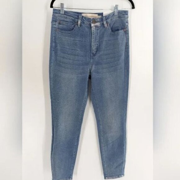 Soft Surroundings The Ultimate Denim High Rise Shimmer Skinny Jeans Size 10 New - Picture 2 of 6
